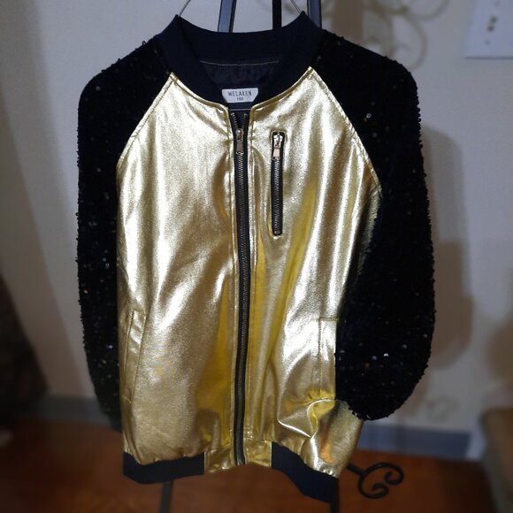 WELAKEN Sequin Bomber Jacket- size S/M NWOT - Picture 1 of 5
